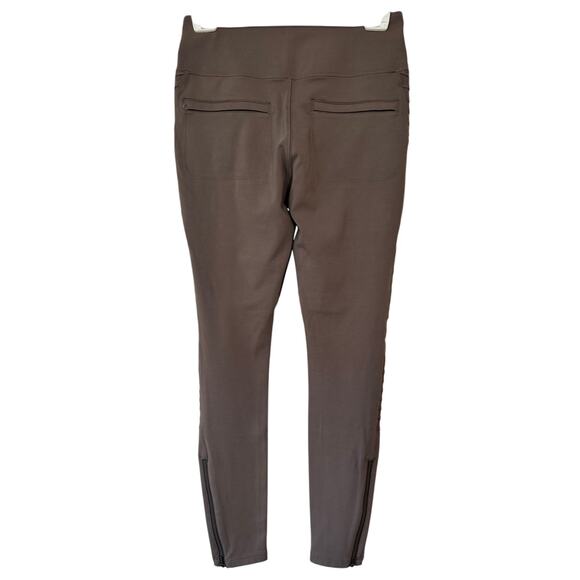 Athleta Delancy Moto Tight Legging Medium High Rise Coffee House Tailored EUC - Picture 5 of 16
